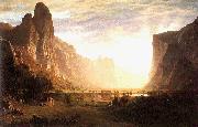 Albert Bierstadt Looking Down the Yosemite Valley, California oil on canvas